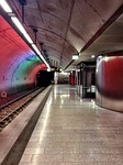 underground, subway, station, germany, bochum, metro, trains, railway, railroad, brown train